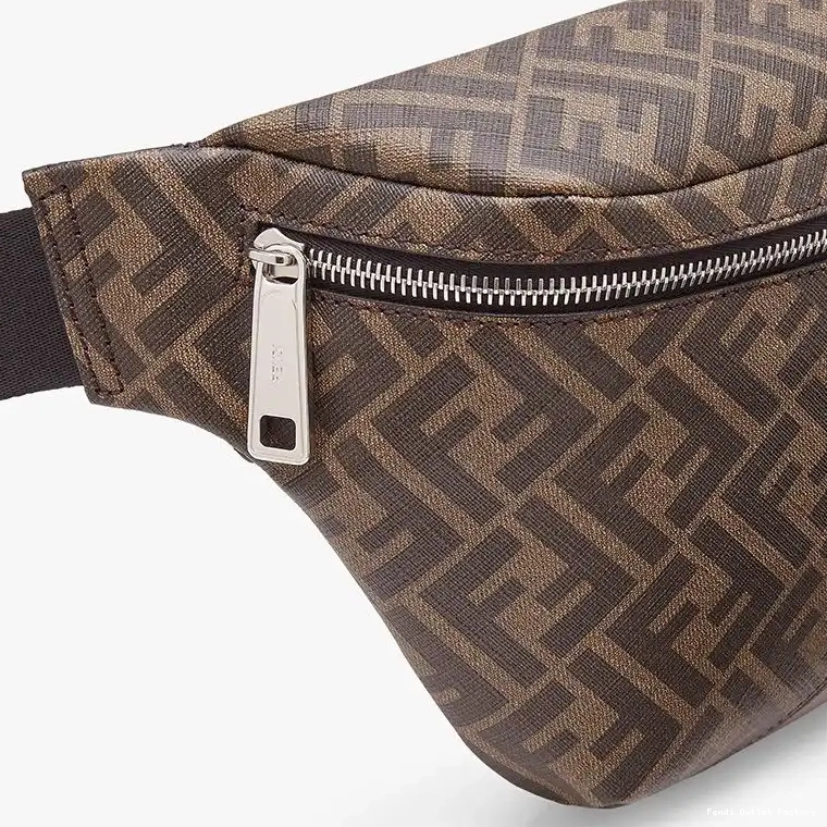 Cheap HOT FF Fendi Bag Motif Brown Belt Coffee Fabric In 0415
